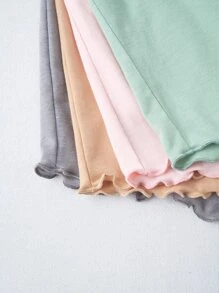 4 piezas shorts bajo en forma de lechuga - Multicolor - Ver 5