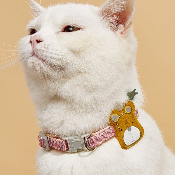 

Cartoon Patch Detail Pet Collar, Multicolor