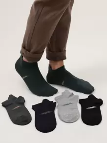 5 pares calcetines de hombres con estampado de letra - Multicolor - Ver 1