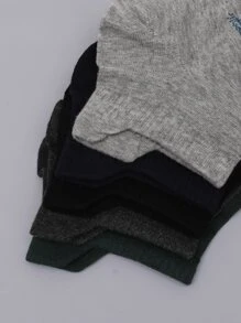 5 pares calcetines de hombres con estampado de letra - Multicolor - Ver 3