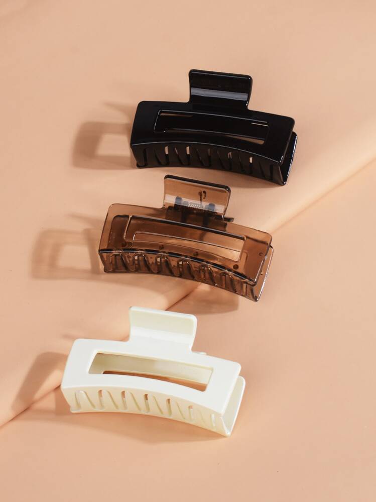 3pcs Girls Acrylic Hair Claw - Multicolor - View 2