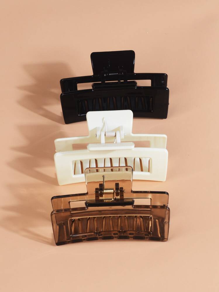 3pcs Girls Acrylic Hair Claw - Multicolor - View 4