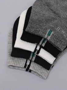 5 pares calcetines de hombres con estampado de letra - Multicolor - Ver 4