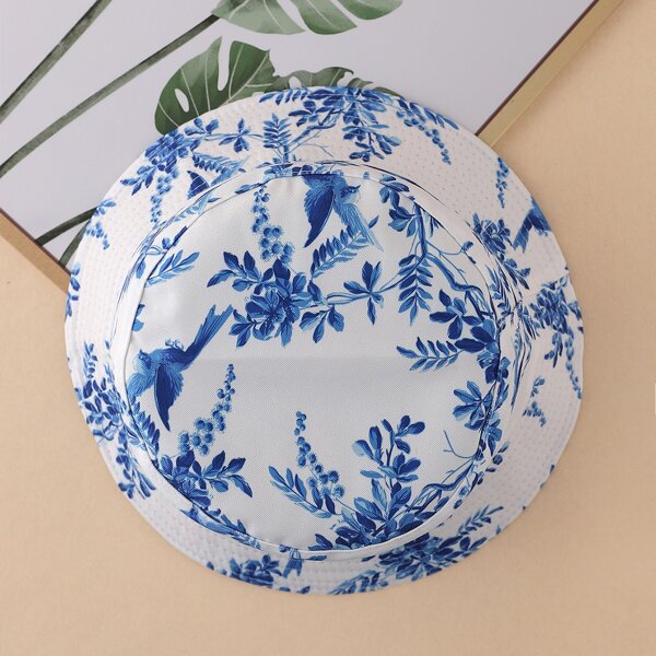 

Plant Pattern Bucket Hat, Multicolor