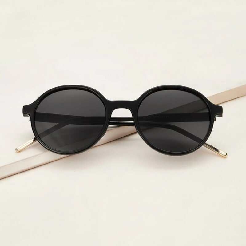 

Round Frame Sunglasses, Black