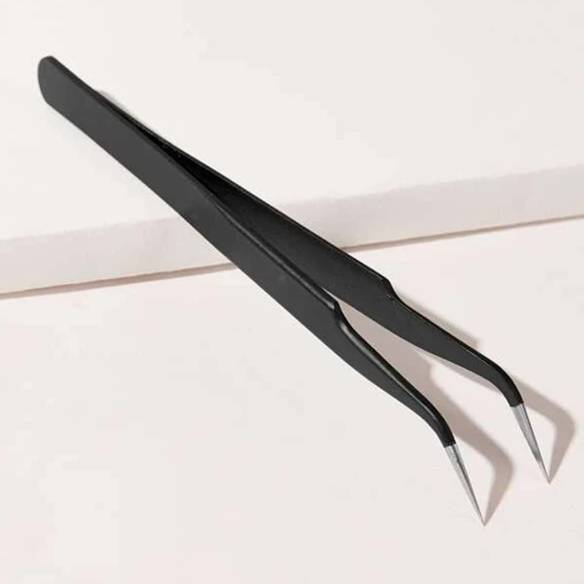 

1pc Nail Art Tweezers, Black