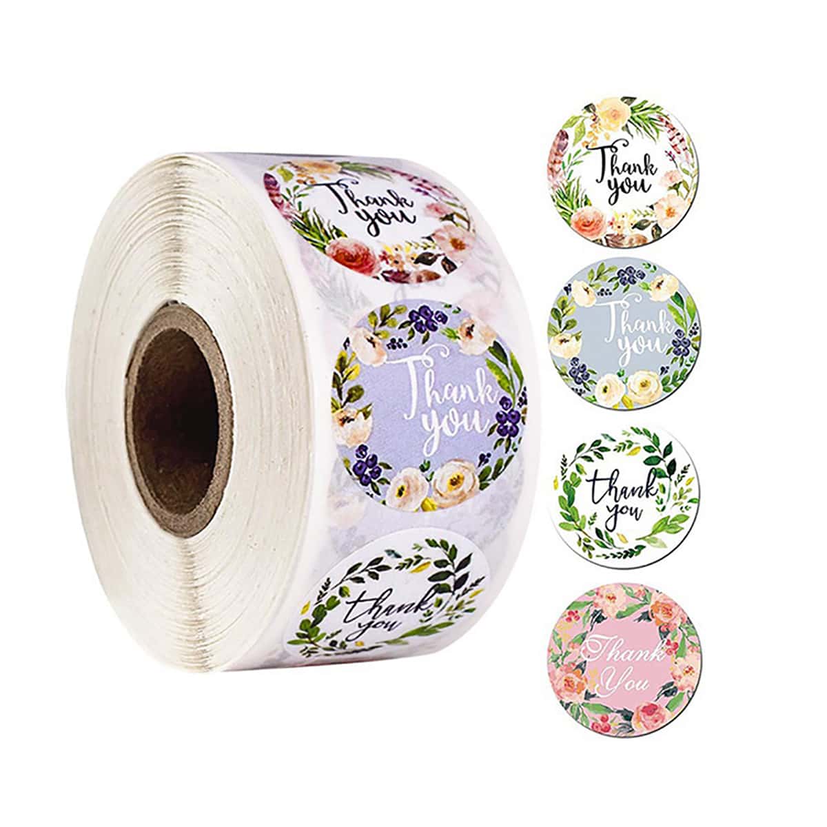 

1roll Floral & Slogan Sticker, Multicolor