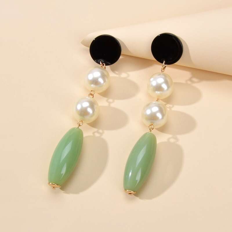 

Faux Pearl Decor Drop Earrings, Multicolor