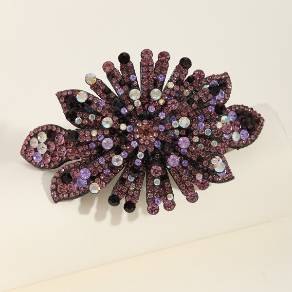 

Rhinestone Decor Hair Clip, Purple