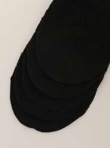 5pairs Hollow Out Ankle Socks, No Show Socks - Black - View 4