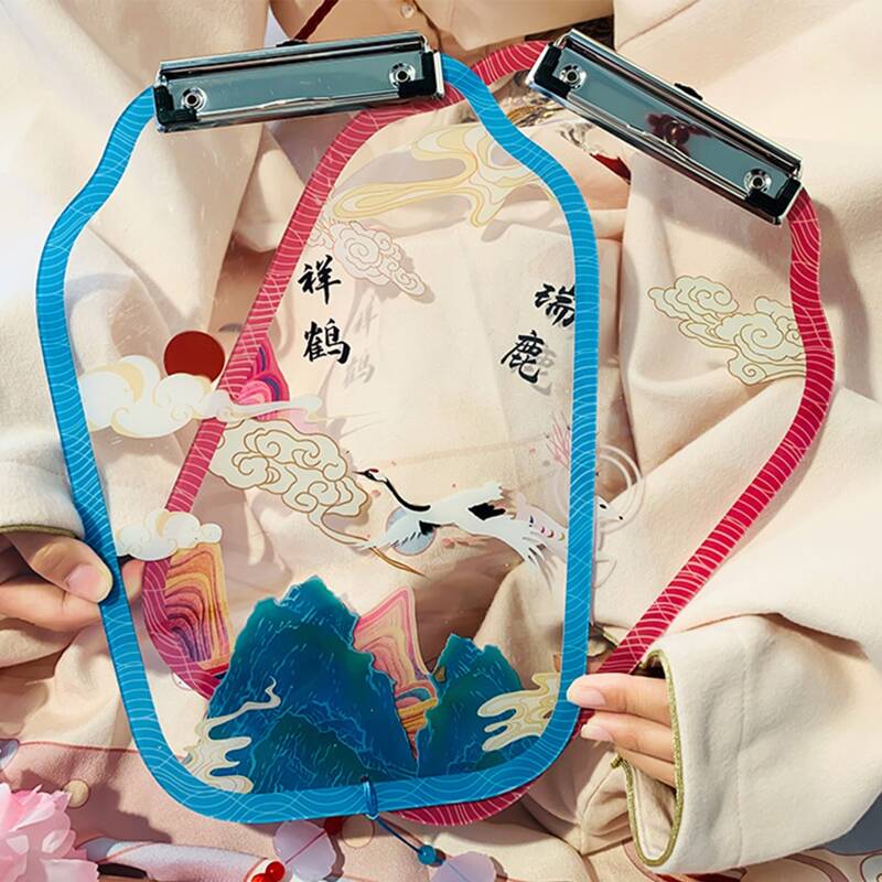 

1pc Chinese Style Clipboard, Multicolor