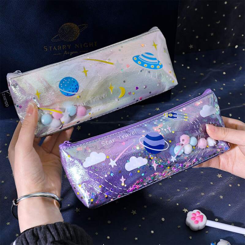 

1pc Planet Pattern Pencil Case, Multicolor