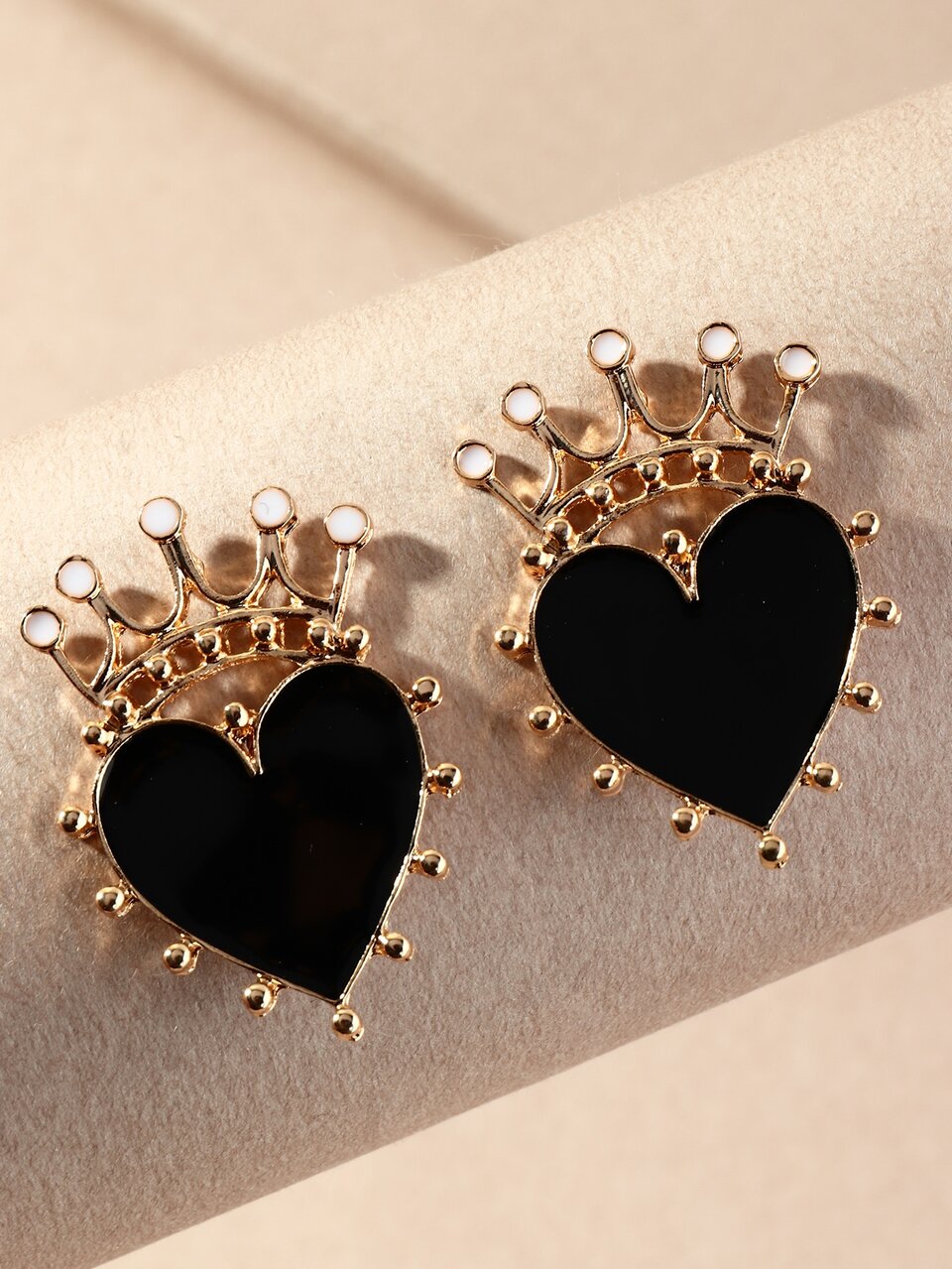 1 Pair Luxury Fashion Crown & Heart Shaped Drop Earrings, Party Wear Accessories For Women Valentines,Mom,Mother,Mother's Day,Gift