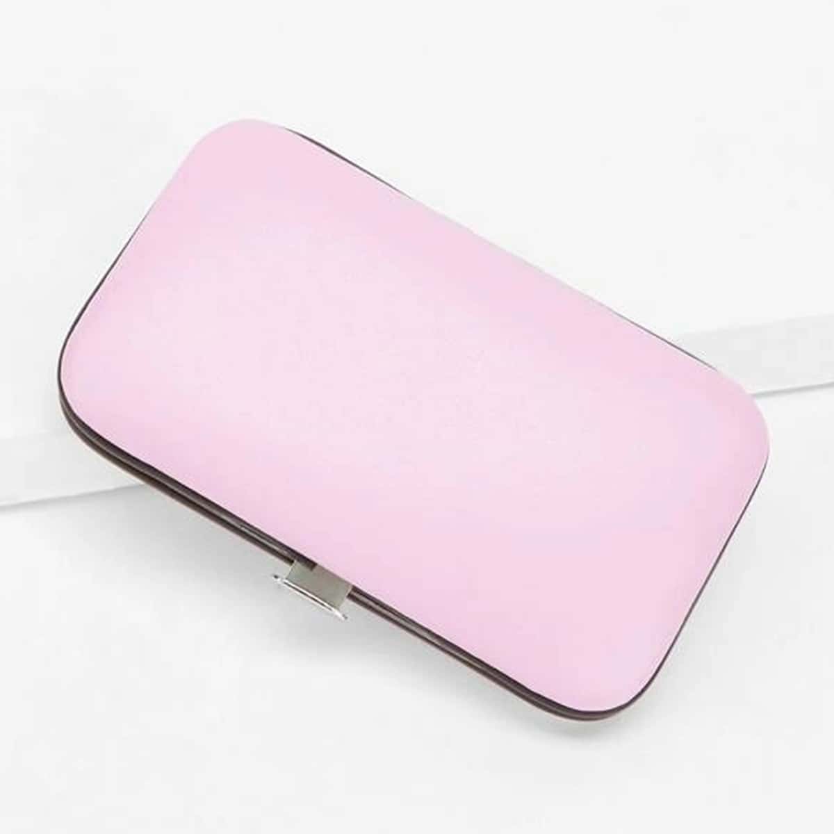 

1set Nail Clipper With Case, Pink