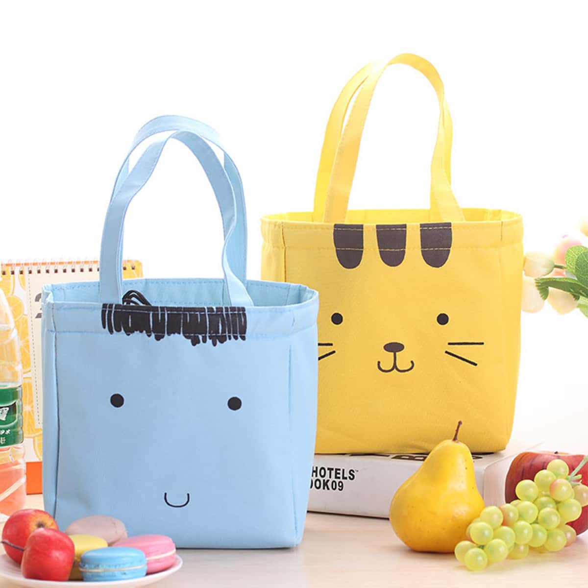 

1pc Cartoon Drawstring Lunch Bag, Multicolor