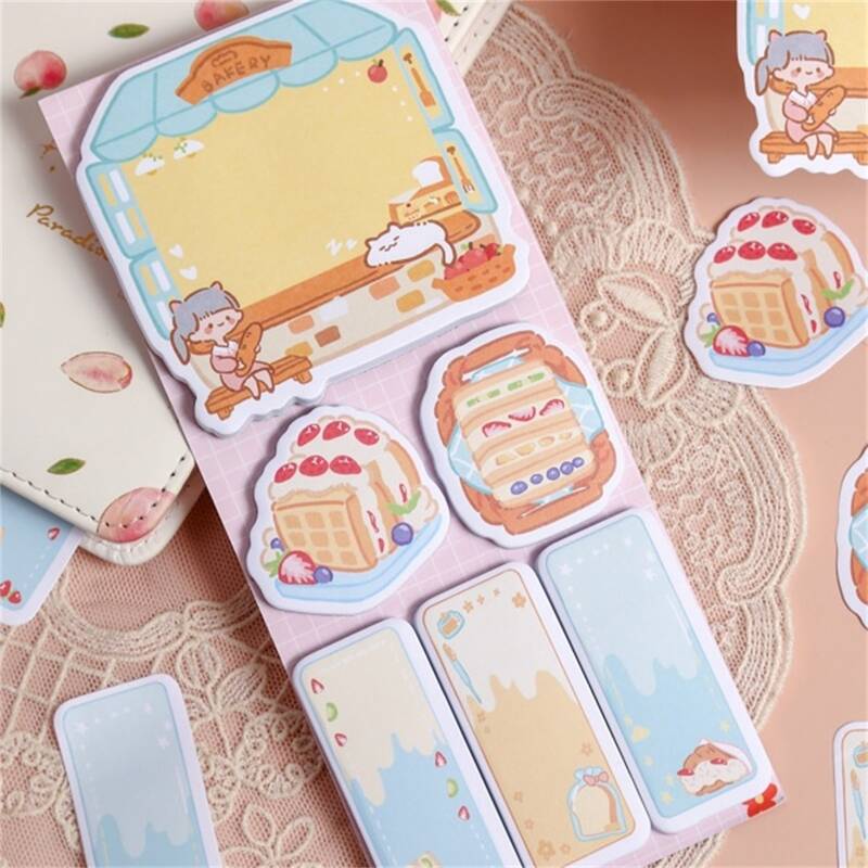 

1set Cartoon Graphic Random Sticky Note, Multicolor