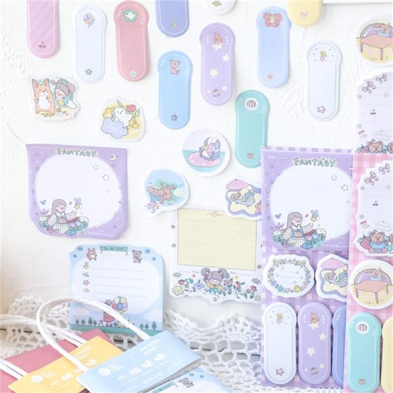 

1set Cartoon Graphic Random Sticky Note, Multicolor