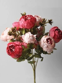 1束人造花朵帶13入組頭 - 彩色 - 查看 3