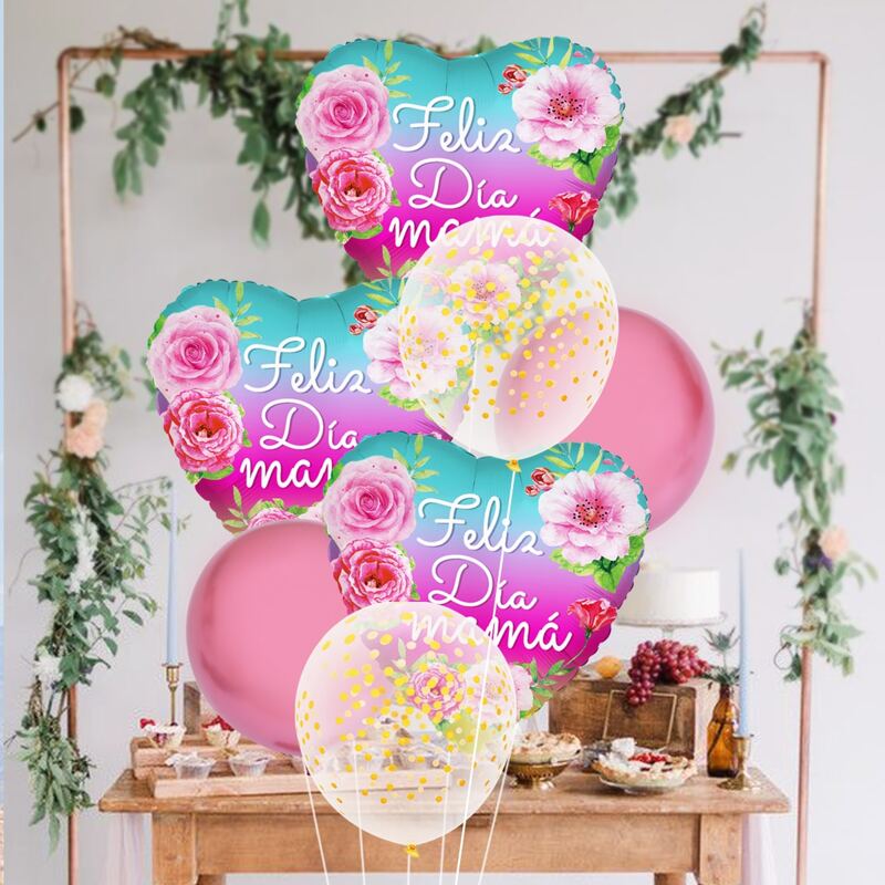 

9pcs Mother's Day Balloon Set, Multicolor