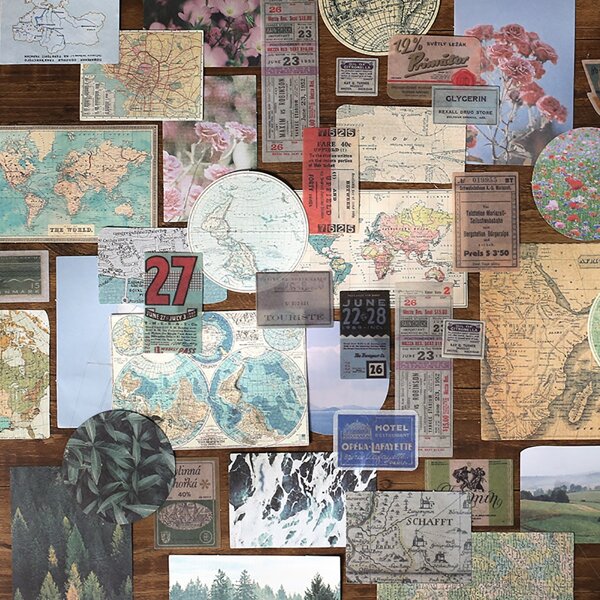 

30pcs Vintage Pattern Random Sticker, Multicolor