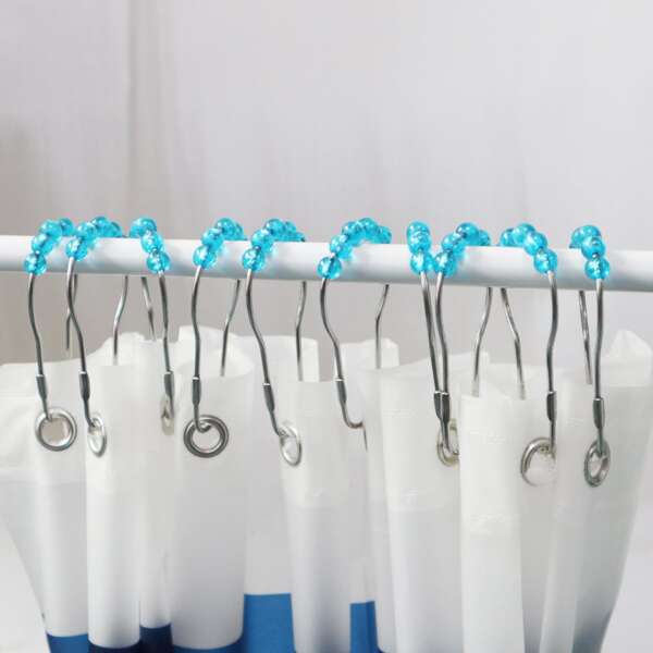 

12pcs Shower Curtain Hook, Blue