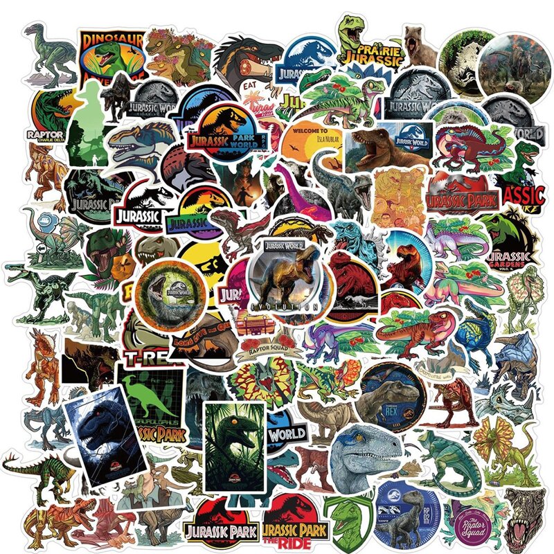 

100pcs Dinosaur Sticker, Multicolor