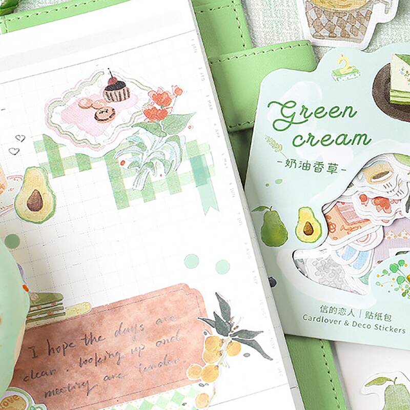 

45pcs Food Print Random Sticker, Multicolor