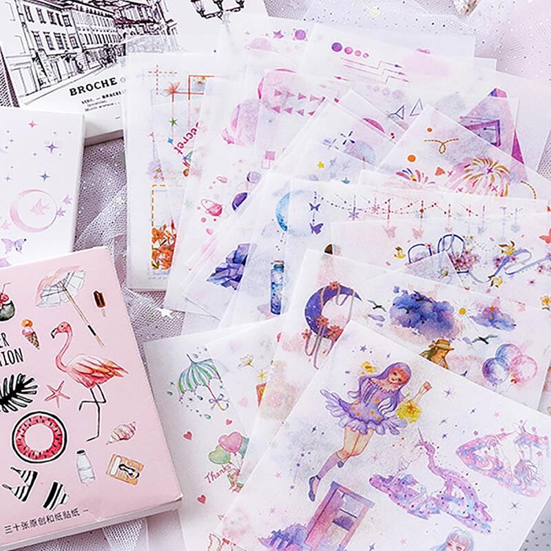 

30sheets Mixed Pattern Sticker, Multicolor