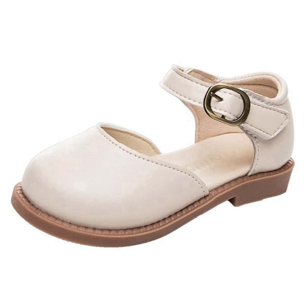 

Toddler Girls Buckle Strap Flats, Beige