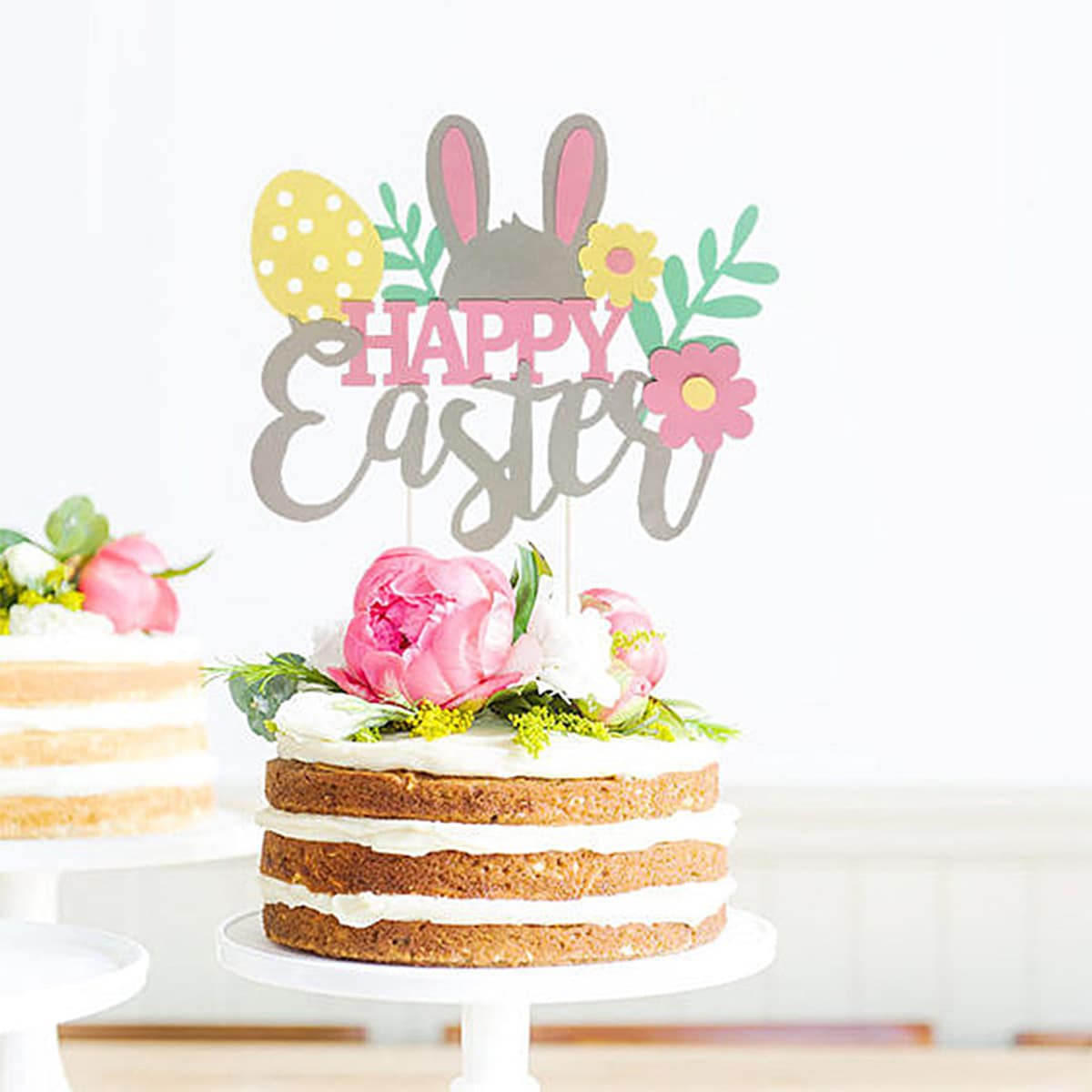 

1pc Rabbit Easter Cake Topper, Multicolor