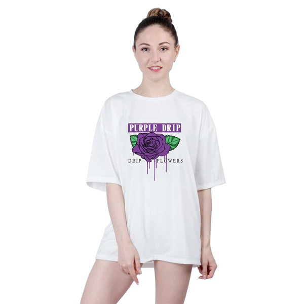 

Floral And Letter Graphic Tee, White