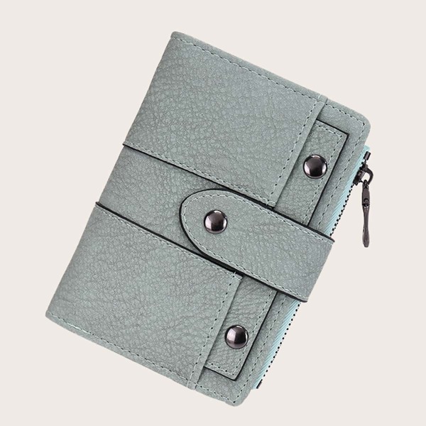 

Snap Button Fold Over Purse, Green