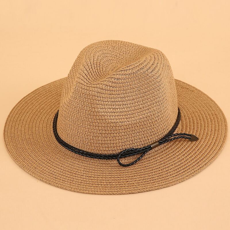 

Knot Decor Straw Hat, Khaki