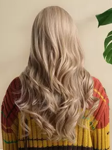 Natural Long Curly Wig - Gold - View 2