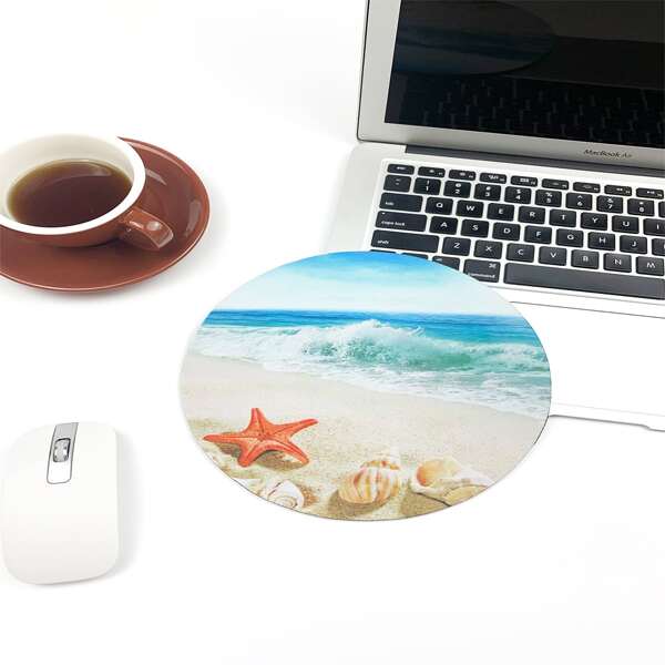 

Seashell Pattern Round Mouse Pad, Multicolor