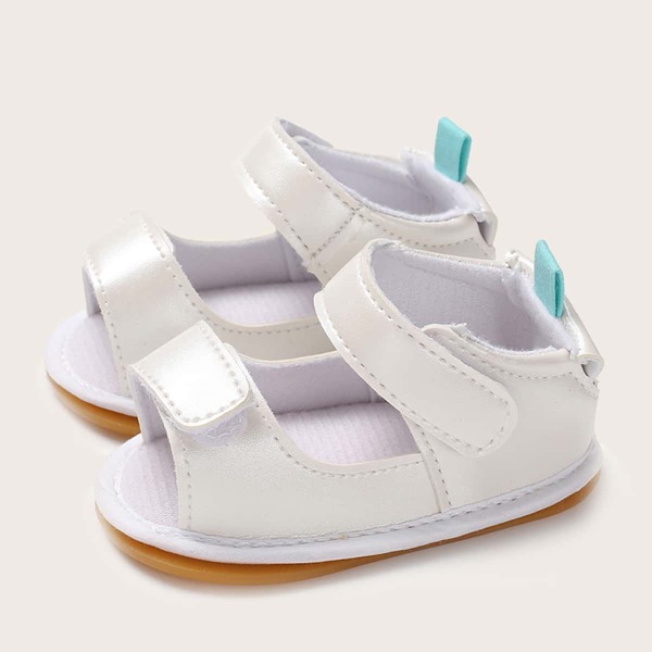 

Baby Girl Double Velcro Strap Sandals, White