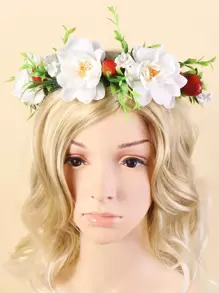 Flower Hair Wreath - Multicolor - View 1