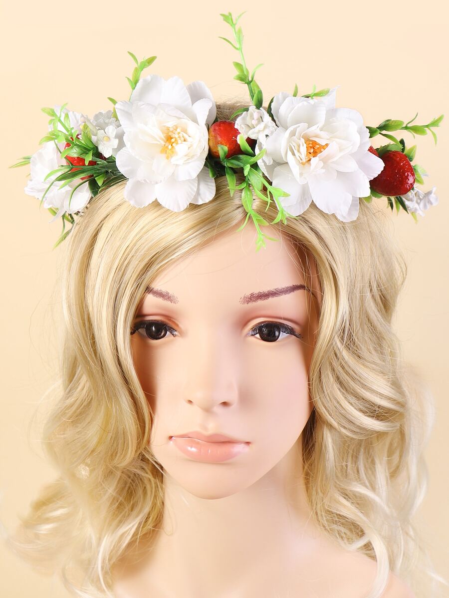 Flower Hair Wreath - Multicolor - View 1