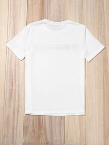 Pestañas con con estampado de labio Camiseta - Blanco - Ver 2