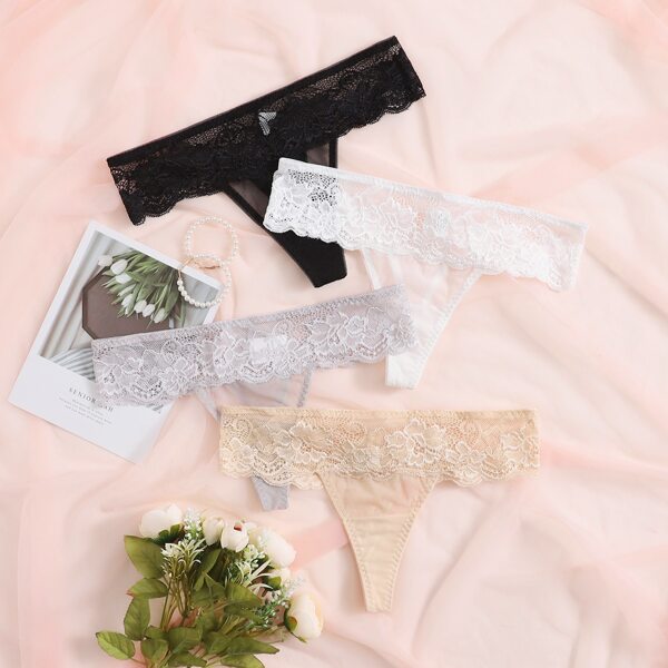 

4pack Floral Lace Panty Set, Multicolor