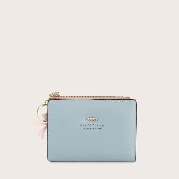 

Metal Leaf Decor Small Purse, Blue