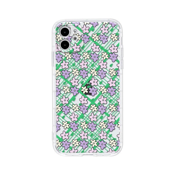 

Прозрачный чехол для iPhone с цветочным принтом, Многоцветный