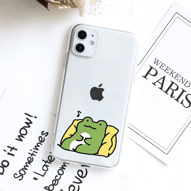 

Cartoon Frog iPhone Case, Clear
