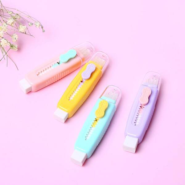 

2pcs Random Push Type Eraser, Multicolor