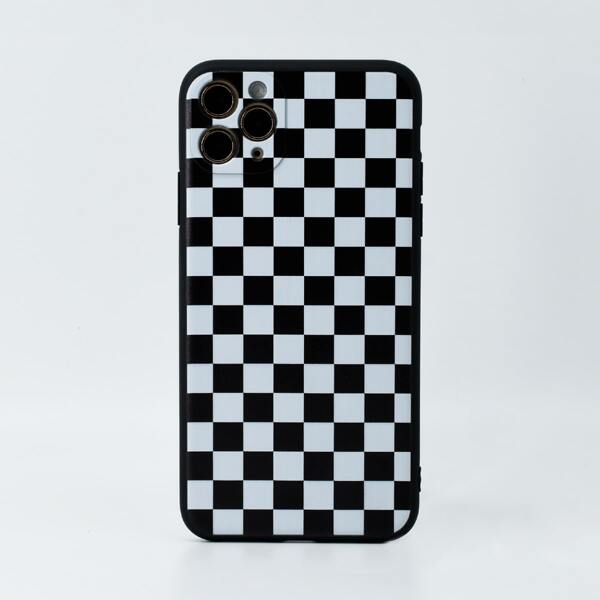 

Checkered iPhone Case, Black and white