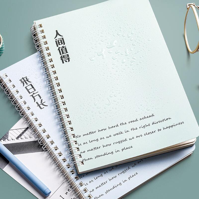 

1pc Slogan Graphic Cover Random Spiral Notebook, Multicolor