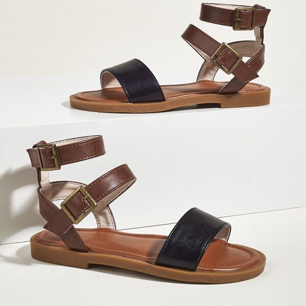 

Toddler Girls Buckle Strap Sandals, Brown