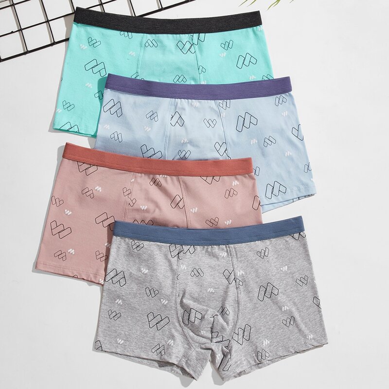 

Guys 4pack Graphic Print Underwear, Multicolor
