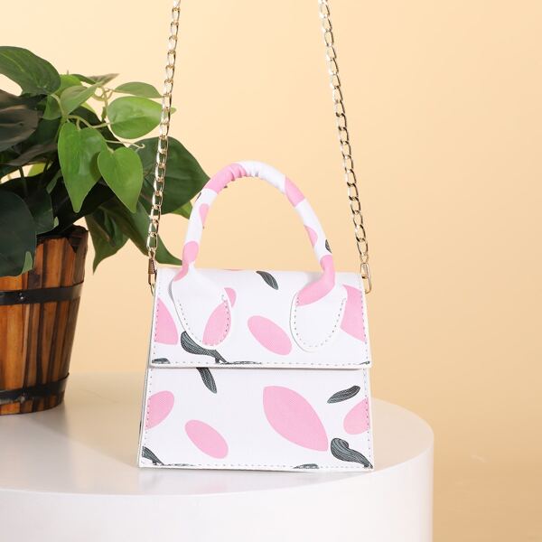 

Mini Color Block Chain Satchel Bag, Multicolor