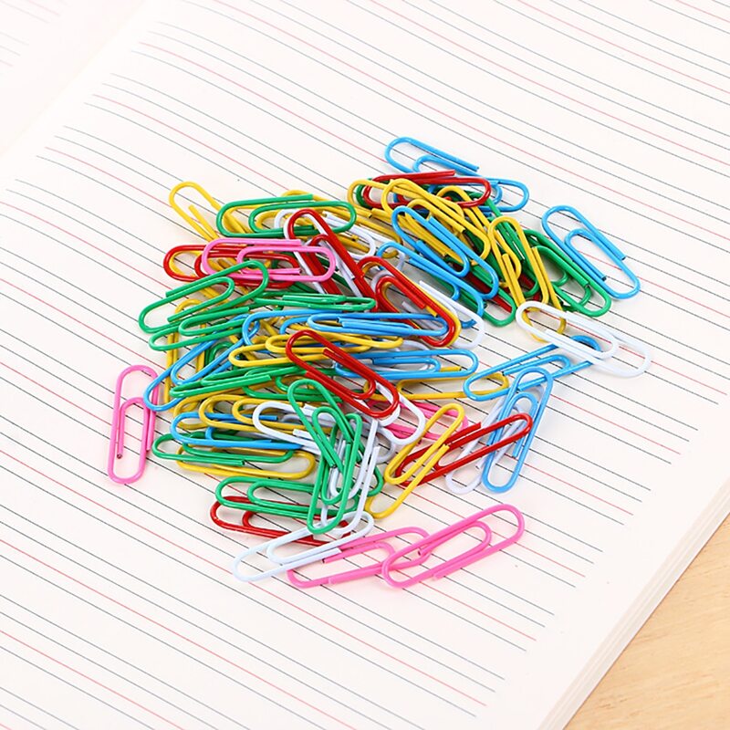 

3boxes Metal Paper Clip, Multicolor